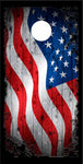 American Flag Grunge UV Direct Print Cornhole Tops