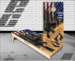 American Flag Gun Rights Cornhole Boards