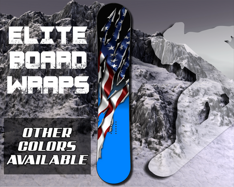 American Flag Ripped Snowboard Vinyl Wrap Graphic Decal Sticker