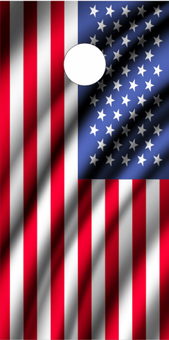 American Flag Ripples UV Direct Print Cornhole Tops