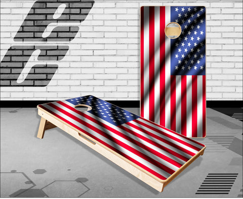 American Flag Ripples Cornhole Boards
