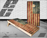 American Flag Rustic Wood Large Union Cornhole Boards