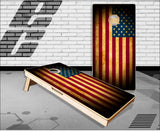 American Flag Rustic Vignet Cornhole Boards