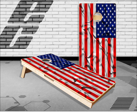 American Flag Satin Cornhole Boards
