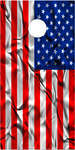 American Flag Satin UV Direct Print Cornhole Tops