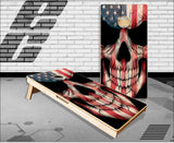 American Flag Skull Cornhole Boards