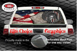 American Flag Spartan Helmet Rear Window Wrap