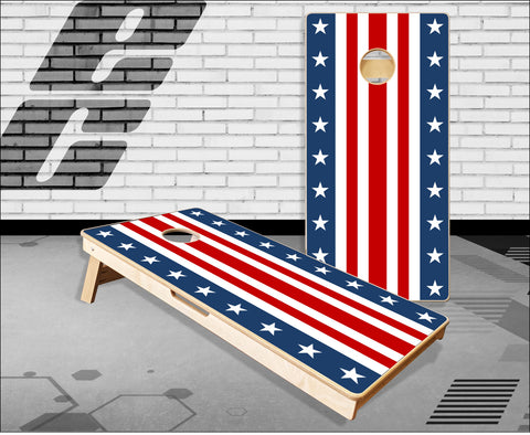 American Flag Stripes Cornhole Boards