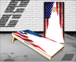 American Flag Triangle Cornhole Boards