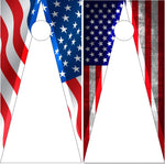 American Flag Triangle UV Direct Print Cornhole Tops