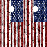 American Flag Wood2 UV Direct Print Cornhole Tops