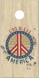 American Flag Wood Stamp Cornhole Wrap