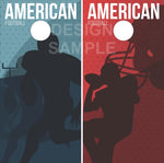 American Football UV Direct Print Cornhole Tops