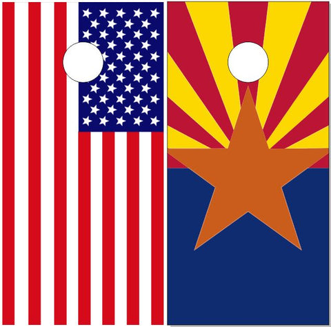 Arizona American Flag Cornhole Wrap