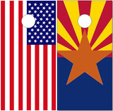 Arizona American Flag UV Direct Print Cornhole Tops