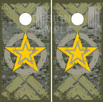 Army Star Camo UV Direct Print Cornhole Tops