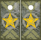 Army Star Camo Cornhole Wrap