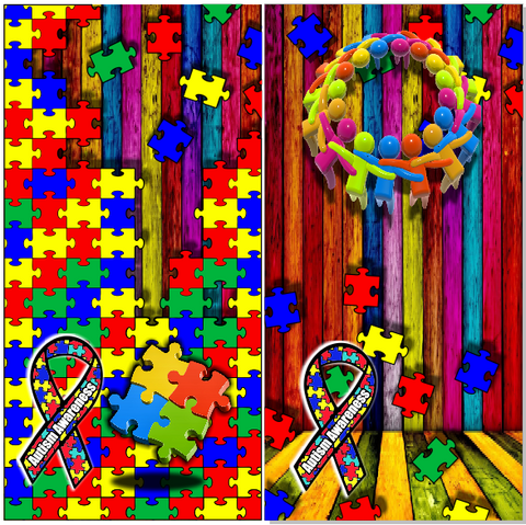 Autism Awareness Cornhole Wrap
