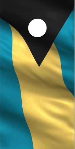 Bahamian Flag Wavy Cornhole Wrap