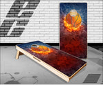 Basketball Flames Cornhole Boards