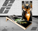 Bass Buck Camo Spikes Cornhole Boards