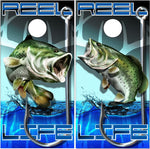 Bass Fish Carbon Life UV Direct Print Cornhole Tops