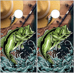 Bass Fishing Wood UV Direct Print Cornhole Tops