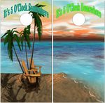 Beach Scene Chairs UV Direct Print Cornhole Tops