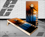 Beach Scene Paradise Sunset Cornhole Boards