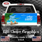 Beach Scene Toes in the Water Tailgate Wrap