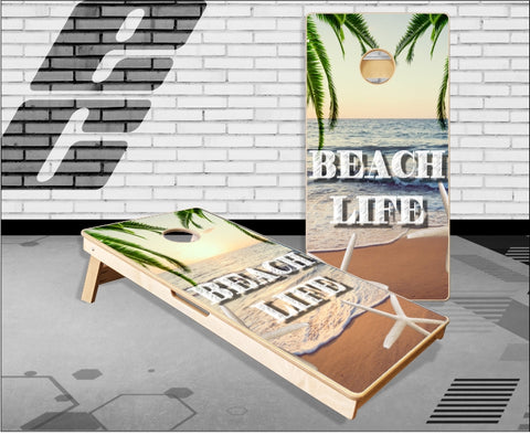 Beach Sunset Cornhole Boards