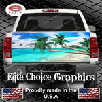 Beach palm Tree Tailgate Wrap