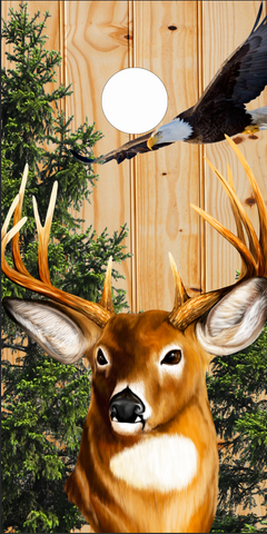 Big Deer Buck Woods UV Direct Print Cornhole Tops
