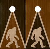 Bigfoot Stained Wood UV Direct Print Cornhole Tops