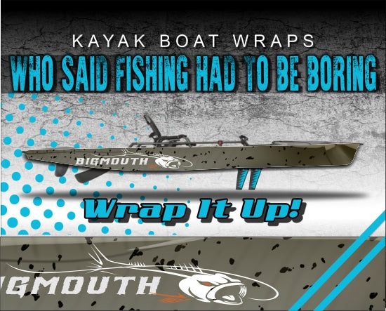 Tarpon Fish Skin Kayak Vinyl Wrap Kit Graphic Decal/Sticker 12ft outlet and 14ft