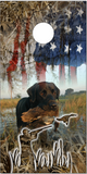 Black Lab Duck Hunting Cornhole Wrap