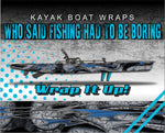 Blue Tribal Kayak Vinyl Wrap Kit Graphic Decal/Sticker 12ft and 14ft