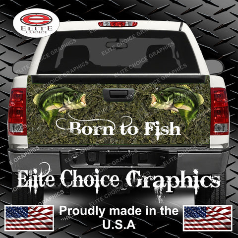 Born to Fish Camo Tailgate Wrap