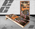 Born to Hunt Camo Deer Skull Cornhole Boards