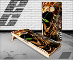 Bow Reaper Buck Blaze Camo Cornhole Boards