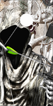 Bow Reaper Oblit Buck Snow Camo UV Direct Print Cornhole Tops