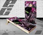 Bow Reaper Pink Camo Cornhole Boards