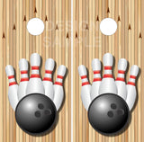 Bowling Wood Cornhole Wrap