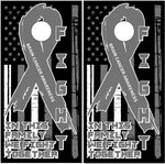 Brain Cancer Awareness Flag Ribbon UV Direct Print Cornhole Tops