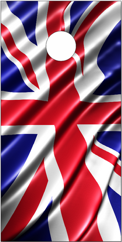 British Flag Wavy Cornhole Wrap