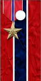 Bronze Star Military Ribbon UV Direct Print Cornhole Tops