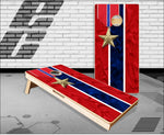 Bronze Star Ribbon Cornhole Boards