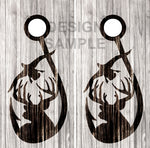 Buck Duck Hook Wood Cornhole Wrap