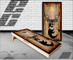 Buck Head Burnt Wood Cornhole Boards