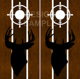 Buck Head Scope Wood UV Direct Print Cornhole Tops